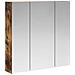 Mobiletto per specchio da bagno Rovere fumé 70 x 14,5 x 70 cm - Foto miniatura 1