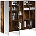 Mobiletto per specchio da bagno Rovere fumé 70 x 14,5 x 70 cm - Foto miniatura 3