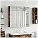 Mobiletto per specchio da bagno Rovere fumé 70 x 14,5 x 70 cm - Foto miniatura 4