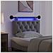 Testiera sospesa Con luce LED Grigio Scuro Velluto - Foto miniatura 5