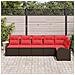 Set Divano da Giardino Marrone polyrattan - Foto miniatura 3
