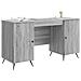 Scrivania Grigio Sonoma 142,5 x 50 x 75 cm Legno ingegnerizzato - Foto miniatura 2