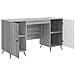 Scrivania Grigio Sonoma 142,5 x 50 x 75 cm Legno ingegnerizzato - Foto miniatura 3