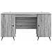 Scrivania Grigio Sonoma 142,5 x 50 x 75 cm Legno ingegnerizzato - Foto miniatura 4