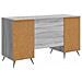 Scrivania Grigio Sonoma 142,5 x 50 x 75 cm Legno ingegnerizzato - Foto miniatura 6