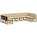 Set di divani da esterno con cuscino 10 pcs Bianco e Beige - Foto miniatura 1