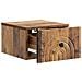 Mobiletto da notte a muro Legno antico 33 x 34,5 x 20 cm - Foto miniatura 3