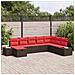 Set Divano da Giardino 8 pz Marrone polyrattan - Foto miniatura 2