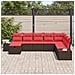 Set Divano da Giardino 8 pz Marrone polyrattan - Foto miniatura 6