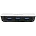 Adattatore di rete NIC USB 3.0 a Ethernet Gigabit con 3 porte hub - Bianco - Foto miniatura 2
