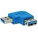 adattatore usb 3.0 type-a maschio a usb 3.0 type-a femmina a 90 gradi a sinistra - Foto miniatura 1
