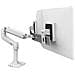 Braccio Serie LX da Scrivania a Doppio Monitor 25" Portata Max 9.9 Kg Bianco - Foto miniatura 3
