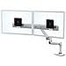 Braccio Serie LX da Scrivania a Doppio Monitor 25" Portata Max 9.9 Kg Bianco - Foto miniatura 4