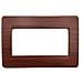 5 Placche Muro 3 Posti Moduli Legno Radica Compatibile Tipo Bticino Matix - Foto miniatura 1