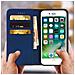 Custodia Iphone 7 E 8 Portacarte Funzione Supporto Blu - Foto miniatura 3