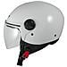 Casco Jet Moto Scooter Visera Antigraffio Argento Backline Ece 22-05 Bianco L - Foto miniatura 5