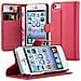 Cadorabo Custodia Compatibile Con Apple Iphone 5 / Iphone 5s / Iphone Se In Rosso Carminio - Coperchio Protettiva Con Chiusura Magnetica, Funzione Stand E Tasca Per Le Carte - Foto miniatura 1