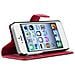 Cadorabo Custodia Compatibile Con Apple Iphone 5 / Iphone 5s / Iphone Se In Rosso Carminio - Coperchio Protettiva Con Chiusura Magnetica, Funzione Stand E Tasca Per Le Carte - Foto miniatura 4