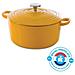 Pentole Bk H6075.528 Natura Bk Casseruola In Ghisa Bourgogne - Rotonda - 28 Cm - 6.7l - Rivestimento Smaltato - Coperchio Con Anelli - Foto miniatura 1