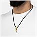 Collana in Pelle per Uomo ""Wolf"" 50cm Oro - Foto miniatura 8