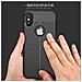 Custodia Compatibile Con Apple Iphone X / Xs In Nero Profondo - Coperchio Protettivo In Silicone Tpu Con Applicazione Di Finta Pelle Nobile - Foto miniatura 3