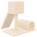 Albero Per Gatti Con Tiragraffi In Sisal Crema 59 Cm - Foto miniatura 4