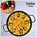 Pan55 Padella Per Paella Valenciana Da 55cm, Acciaio Smaltato Antiaderente 16 Porzioni Nero - Foto miniatura 3