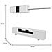 Parete Attrezzata Hartford, Mobile Da Soggiorno Porta Tv, Composizione Set Salotto, Set Salotto Con Pensile, 260x41h46 Cm, Bianco Lucido - Foto miniatura 3