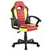 Sedia Con Ruote Miranda, Poltrona Da Gaming Ragazzo, Sedia Da Scrivania, 56x55h89/100 Cm, Rosso E Giallo - Foto miniatura 4