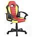 Sedia Con Ruote Miranda, Poltrona Da Gaming Ragazzo, Sedia Da Scrivania, 56x55h89/100 Cm, Rosso E Giallo - Foto miniatura 1