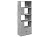 Libreria Grigio Cemento 70x36x189 Cm In Legno Multistrato - Foto miniatura 2