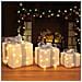 Set 3 Pacchetti Pacchi Regalo Luminosi Natale Bianco e Argento Interni e Esterni - Foto miniatura 4