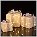 Set 3 Pacchetti Pacchi Regalo Luminosi Natale Bianco e Argento Interni e Esterni - Foto miniatura 1
