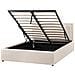 Letto Contenitore Bouclé Montlaur 140 X 200 Cm Beige - Foto miniatura 3