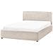 Letto Contenitore Bouclé Montlaur 140 X 200 Cm Beige - Foto miniatura 5
