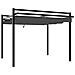 Gazebo Giardino Con Tetto Retrattile Antracite 3x3 M Alluminio - Foto miniatura 2