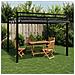 Gazebo Giardino Con Tetto Retrattile Antracite 3x3 M Alluminio - Foto miniatura 1