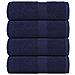 Asciugamani Ospiti 4 Pz Blu Marino 30x50cm 360 G/m 100% Cotone - Foto miniatura 1