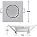Set Di 3 Fari Led Bianchi 230v - Design Compatto 8x8 Cm Per Illuminarte Ogni Spazio! - Foto miniatura 7