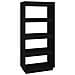 Libreria /divisorio Nero 60x35x135 Cm In Legno Massello Di Pino - Foto miniatura 1