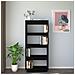 Libreria /divisorio Nero 60x35x135 Cm In Legno Massello Di Pino - Foto miniatura 2