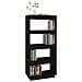 Libreria /divisorio Nero 60x35x135 Cm In Legno Massello Di Pino - Foto miniatura 3