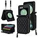 Custodia Pieghevole Con Porta Carte Per Samsung Galaxy Z Flip 4 - Nero - Foto miniatura 1