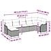 Set divani giardino 7 pezzi con cuscini Polyrattan marrone,  Divano giardino per due persone con cuscini Polyrattan marrone - Foto miniatura 9