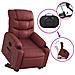 Poltrona Alzapersona Reclinabile Rosso Vino in Similpelle - Foto miniatura 6