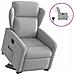 Poltrona Alzapersona Reclinabile Elettrica Grigi Nuvola Tessuto - Foto miniatura 1