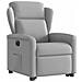 Poltrona Alzapersona Reclinabile Elettrica Grigi Nuvola Tessuto - Foto miniatura 4