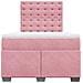 Giroletto a Molle con Materasso Rosa 120x190 cm in Velluto - Foto miniatura 6