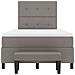 Letto a molle con materasso e panca taupe 120x190 cm Tessuto - Foto miniatura 9