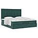 Struttura Letto Pouf con Materassi 160x200 cm Velluto - Foto miniatura 4